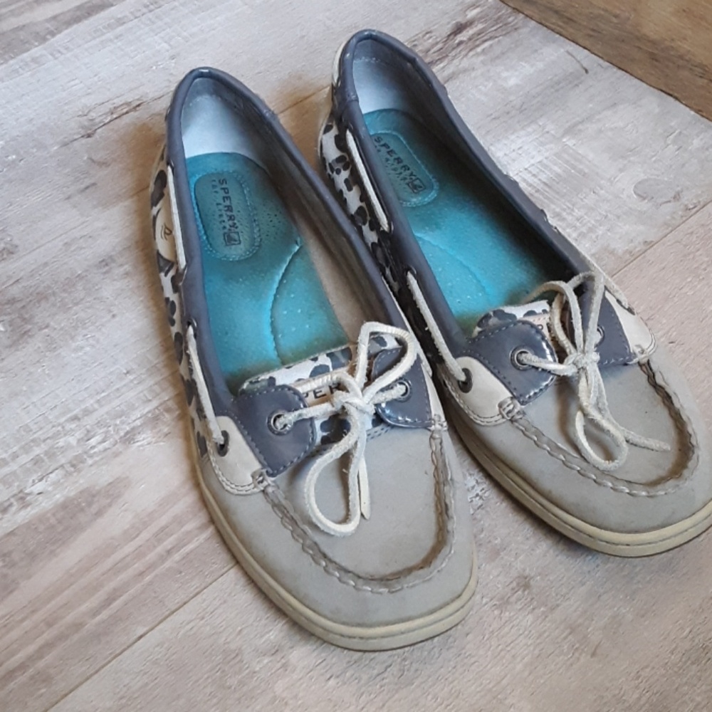 Grey Sperry shoes